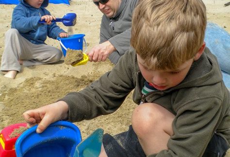 ... und endlich Sand für Ole