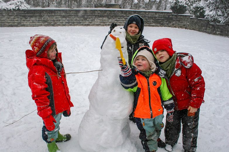 Schneemann bauen statt Unterricht