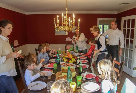 Thanksgivingschmaus im „formal dining room“