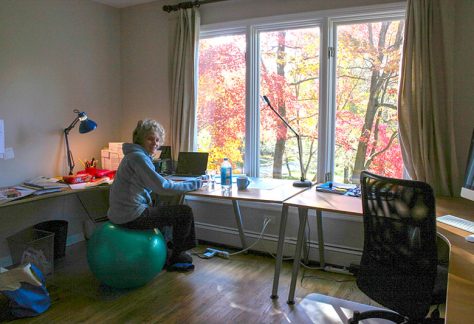 Unser „office“ – hier machen wir oft die Hausaufgaben