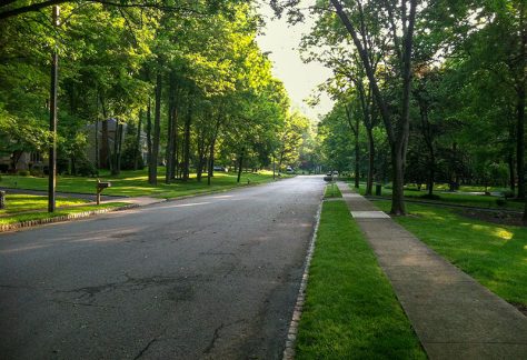 Unsere Carton Road – sogar mit Bürgersteig