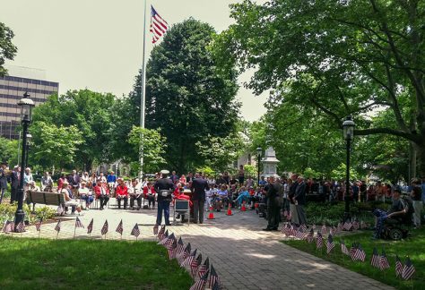 Memorial-Gedenkfeier mit Gold Star Mums