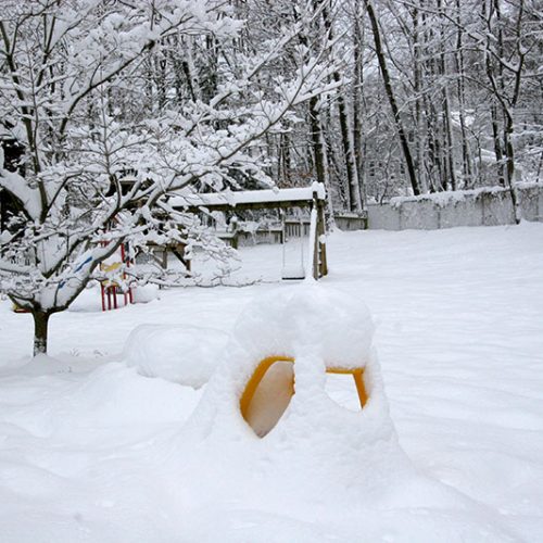 Eine Runde Schnee-Schaukeln?