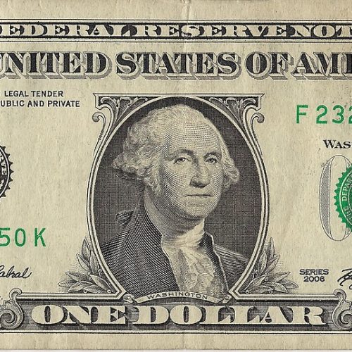 Der Mann auf dem 1-Dollar-Schein ist George Washington