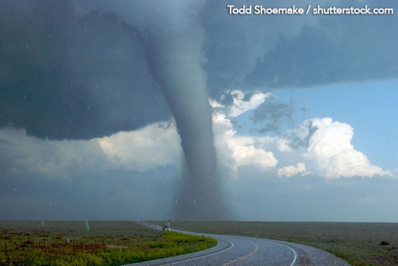 Wolkenschlauch eines Tornados