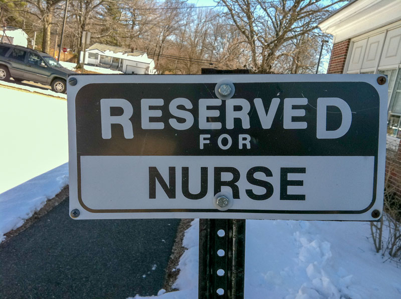 Parken nur für die nurse