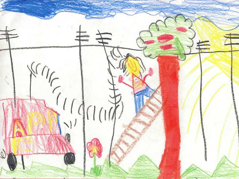 „Apple Farmer Annie – she is picking apples.“ (Ole, 6 Jahre)